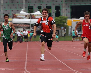 COLUMBUS, OHIO - June 1, 2018, OHSAA Track & Field Championships at Jesse Owens Stadium, Ohio State University-  D3 Wellville's Justin Wright runs 10.79 to qualifiy for 100m final. SPECIAL TO | THE VIDICATOR