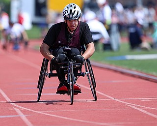 COLUMBUS, OHIO - June 2, 2018, OHSAA Track & Field Championships at Jesse Owens Stadium, Ohio State University-  SEATED Division Boardman's Micah Beckwith competes in the 800m. SPECIAL TO | VINDICATOR