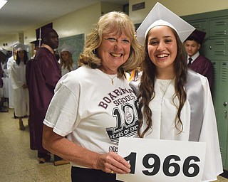 William D. Lewis The Vidicator Boardman grad Mariah Ricciardi poses with her grandmother Carol Wellendorf Ricciardi, a 1966 Boardmn alumni before 6-3-18 commencement.