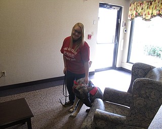 Neighbors | Zack Shively.Sit Means Sit Mahoning Valley visited the Beeghly Oaks on April 14. The stop at the facility was one of many during the day for the dogs as they trained to be certified by the organization.