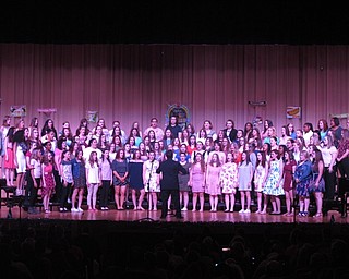 Neighbors | Zack Shively.The Fitch choirs had their spring concert on May 5 in the high school auditorium. The concert featured four choirs over two acts with special events in between the performances. Pictured, the women's choir I and II performed together for four songs.