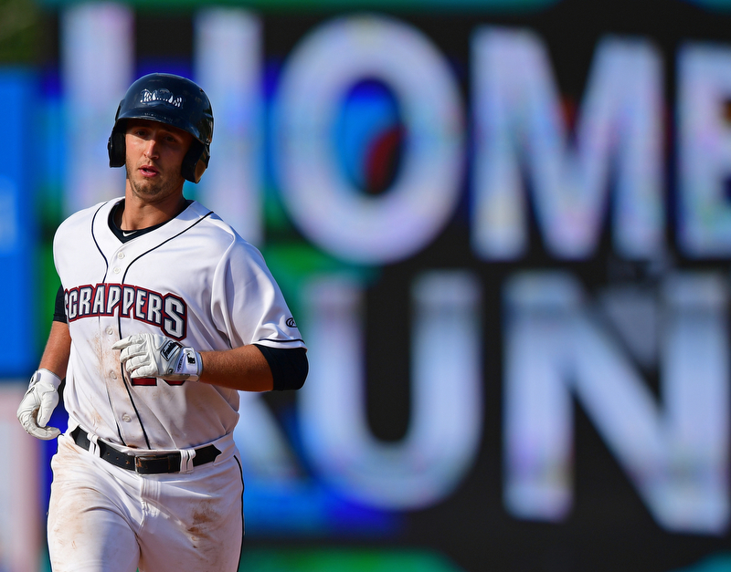 NILES, OHIO - JUNE 17, 2018: Mahoning Valley Scrappers' Simeon Lucas runs the bases after hitting a solo home run off West Virginia Black Bears relief pitcher Nicholas Economos in the sixth inning of a baseball game, Sunday afternoon. The Scrappers won 10-9. DAVID DERMER | THE VINDICATOR