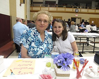 Neighbors | Zack Shively.St. Christine's School's Grandparents' Day began with mass followed by a small snack. Then, they visited the student's classrooms, had lunch and traveled to different areas of the school. Pictured are Fran and Lizzie Handel at lunch.
