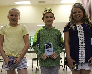 Neighbors | Abby Slanker.Hilltop Elementary School fourth-grader Luke Scolieri (center) was named 2017-18 Math Bee champion, while Sarah Doss (right) earned second place and Anna Burnett (left) earned third place.