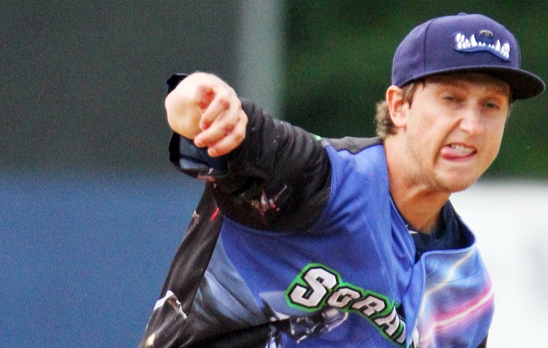 Mahoning Valley Scrappers starting pitcher Cameron Mingo works against the Auburn Doubledays on Friday night. The Scrappers won, 10-7.