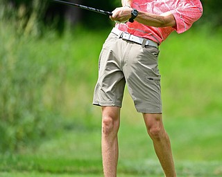 BOARDMAN, OHIO - JUNE 26, 2018: Patrick Kennedy of Boardman follows his tee shot on the 18th hole, Tuesday afternoon at Mill Creek Golf Course during the Vindy Greatest Golfer. DAVID DERMER | THE VINDICATOR