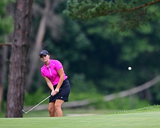 BOARDMAN, OHIO - JUNE 26, 2018: Madison Horvath of New Middletown follows her shot from the rough on the 13th hole, Tuesday afternoon at Mill Creek Golf Course during the Vindy Greatest Golfer. DAVID DERMER | THE VINDICATOR