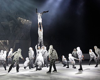 Acrobats perform in Cirque Du Soleil Crystal in Covelli Centre on Wednesday.