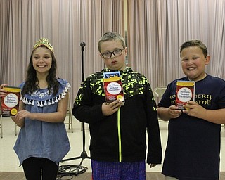Neighbors | Abby Slanker.On June 4, Hilltop Elementary School fourth-grade student Gwen Blumetti (left) was crowned the 2017-18 champion of the school’s annual Fourth-Grade Spelling Bee with John Drodouski (center) named second place winner and Jake Litwin (right) named third place winner.