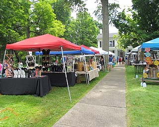 Neighbors | Jessica Harker.Vendor tents lined the sidewalk in front of town hall during the 2018 Celebrate Poland event June 29 and 30.
