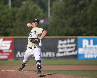 Baird Brothers' Andrew Russell pitches the ball in the third inning of the Class B tournament game against Knightline on Tuesday.