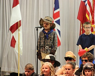 Neighbors | Abby Slanker.A third-grade student portrayed Frederick Russell Burnham during the school’s annual Famous Americans program.