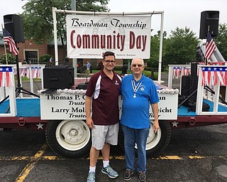 Neighbors | Submitted.The Mahoning Valley Chapter of the Sons of the American Revolution participated in Boardman's 2018 Community Day on June 2. Pictured are, from left, Boardman Township Administrator Jason Loree and Mahoning Valley Chapter, SAR President Phil Bracy.