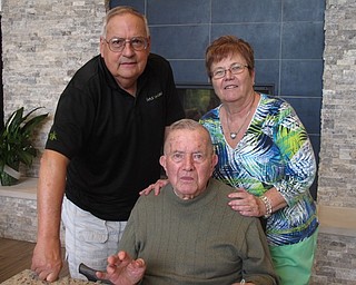 Neighbors | Zack Shively.The Inn at Poland Way celebrated Father's Day with a dining event for their resident fathers on June 16. Pictured are William Coates and his daughter Sue Ferrier and son-in-law Rick Ferrier.