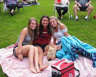 Neighbors | Jessica Harker.Mallory Vaclav, Fiona Lally and Mason Burbick came to Boardman Park on July 2 to watch the fireworks display.