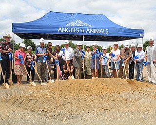 William D. Lewis The Vindicator  A ground breaking ceremony was held Sunday 7-22-18 for a new wing at Angels for Animals. 07222018 wdl angels f..