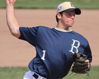 William D. Lewis The Vindicator Baird pitcher andrew russell(1) delivers during 2nd ining of 7-22-18 game with  Connect at Cene.