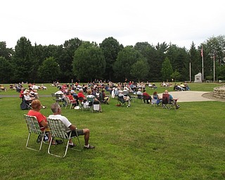 Neighbors | Jessica Harker.A crowd gathered at the June 21 BHS jazz band concert at the Maag theatre in Boardman park as part of the Music in the Park concert series.
