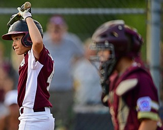 NORTH CANTON, OHIO - JULY 26, 2018: Boardman's Charlie Young reacts after striking out with the bases loaded to end the game in the sixth inning of a Little League baseball game, Thursday night in North Canton. New Albany won 3-1. DAVID DERMER | THE VINDICATOR