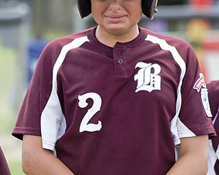 Gavin Hyde of the Boardman All-Stars breaks down as New Albany gets its medals following a loss in the Little League state championship game at North Canton Recreational Complex on Saturday afternoon.
 