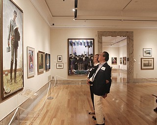  ROBERT K.YOSAY  | THE VINDICATOR..World renown cellist Yo-Yo Ma, and Deborah Rutter, director of the Kennedy Center for Performing Arts arrived at the Butler Institute of American Art this afternoon for a private lunch and discussion on the arts..Norman Rockwell painting of Abraham Lincoln .-30-