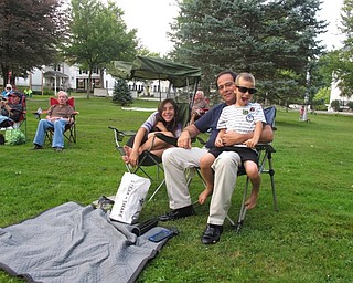 Neighbors | Jessica Harker.Dora, Ronn and James Perrin came to downtown Poland on July 30 to listen to the Butch Nichols Combo as part of the Junior Women's Club annual concert series.