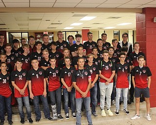 Neighbors | Abby Slanker.Members of the 2018 Canfield Cardinals boys junior varsity and varsity soccer teams were recognized at the Soccer Boosters’ annual Meet the Team event on Aug. 10.