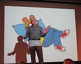 Neighbors | Jessica Harker.Author and illustrator Marc Brown delivered a speech at the summer reading program's annual breakfast on July 27 at Stambaugh Auditorium.