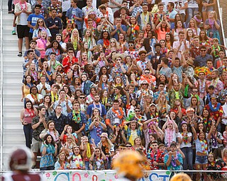 Boardman's student section cheers during the first half of the game against East at Boardman on Friday night. EMILY MATTHEWS | THE VINDICATOR