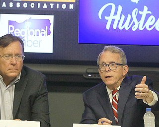 Attorney General Mike DeWine, the Republican nominee for governor, said there’s clear differences between him and Rich Cordray, his Democratic opponent. DeWine said Monday during a stop at Taylor-Winfield Technologies Inc., a capital equipment manufacturer, the distinction between the two is how they both conducted themselves as attorney general.
