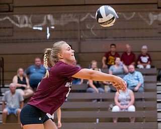 DIANNA OATRIDGE | THE VINDICATOR Boardman's Brigita Ositis passes the ball to her teammate during the Spartan's 3-0 victory against Howland on Tuesday.