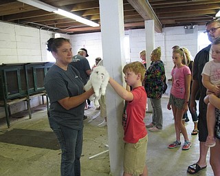 Neighbors | Jessica Harker.Kimberly Moff held a lion head rabbit she allowed guests to pet during the Thursday tour event on Aug. 2.