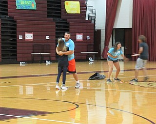 Neighbors | Jessica Harker .Link Leaders tried to pop balloons between themselves and freshman faster than the other team to win a competition played at Boardman freshman orientation on Aug. 22.