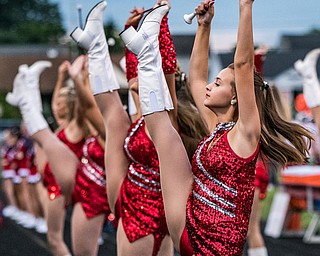 DIANNA OATRIDGE | THE VINDICATOR Niles' majorettes perform on the sideline at the Niles vs Struthers football game on Friday night.