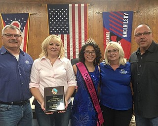 Neighbors | Submitted.Representatives from West Side Tire, along with the winner of the Ohio Miss Amazing pageant, posed with Bruce Shepas, parade chairman, after they were given the award for best commercial float for 2018.