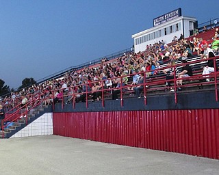 Neighbors | Jessica Harker.Bleachers were filled for the 47th annual Austintown Band Night on Aug. 27.