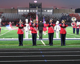 Neighbors | Jessica Harker.The Austintown marching band played the national anthem during the Aujg. 27 Band Night.