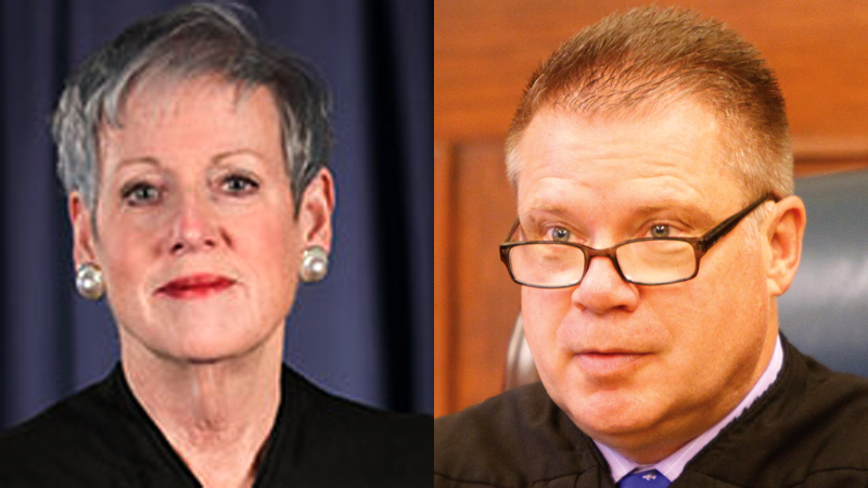 Justice Maureen O' Connor of the Ohio Supreme Court and Judge John M. Durkin of Mahoning County Common Pleas Court are against State Issue 1, which will be on the November ballot.