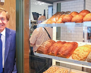Sam Covelli, the nation's largest Panera Bread franchise owner, helped celebrate the opening Tuesday of the newest Panera Bread cafe on South Avenue in Boardman.
