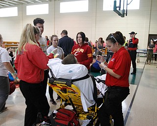  ROBERT K.YOSAY  | THE VINDICATOR.. The Eagle Joint Fire District in conjunction with the Hubbard City Police, Hubbard TWP Police, other area safety forces  including Mercy Health Hospitals and Trumbull Memorial Hospital, St. PatrickÕs Parish Center in Hubbard, Ohio...