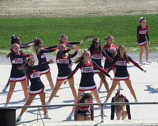 Neighbors | Jessica Harker.The Austintown Fitch Cheerleading Squad performed during the Canfield Fairs cheerleading demonstrations on Aug. 29.