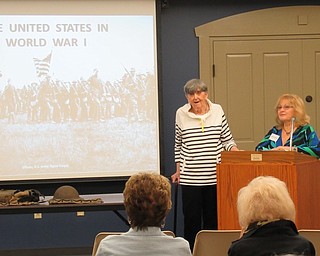 Neighbors | Jessica Harker.Vice President of the Friends of the Boardman Library Loretta Liptak and President Denise Congemi began the event by introducing the presenter, retired Lieutenant Colonel Rick Hossler, on Sept. 10.