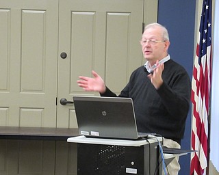 Neighbors | Jessica Harker .Retired Lieutenant Colonel Rick Hossler presented on the American invasion into Russia during World War I at the Sept. 10 meeting of the Friends of the Boardman Library group.