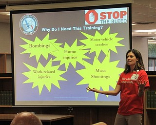 Neighbors | Jessica Harker.Amanda Lencyk from Mercy Health discussed the various situations that Stop the Bleed training can be useful in the community.