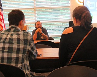 Neighbors | Jessica Harker.Edward Koltonski, a business librarian at the Austintown library, spoke with community members at the Your Business: From Idea to Action event on Sept. 24.