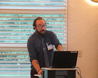 Neighbors | Jessica Harker.Business librarian Edward Koltonski showed community members how to access resources through the library website on Sept. 24 at the Your Business: From Idea to Action event.