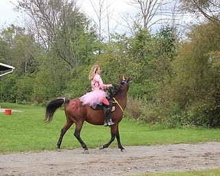 Neighbors | Abby Slanker.A rider and her horse headed out on the trail, decked out in pink, at Buckeye Horse Farm to participate in the fifth annual Survivor Run on Sept. 29.