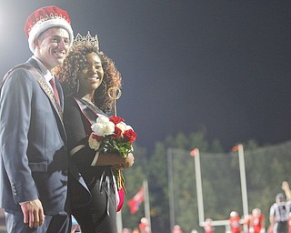 Brent Skall and Shauntiaonia Johnson, the 2018 homecoming king and queen, pose for a photo on Saturday. EMILY MATTHEWS | THE VINDICATOR