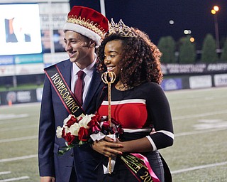 Shauntiaonia Johnson, a native of Warren, and Brent Skall of Stow were crowned 2018 Youngstown State University Homecoming queen and king Saturday during halftime of the football game between YSU and Southern Illinois. Both are senior nursing students and were nominated by the Student Nurses Association.