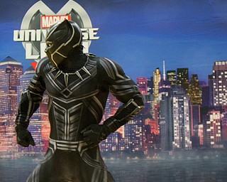 William D. Lewis The Vindicator  Marvel character Black Panther during 10-10-18 event at YARS.